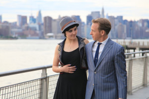 Minnie Wohl (Charly Bivona) and J.P. Porter (J.D. Oxblood) walk along the gorgeous Williamsburg waterfront in the film Hashtag Annie Hall http://hashtaganniehall.nyc/